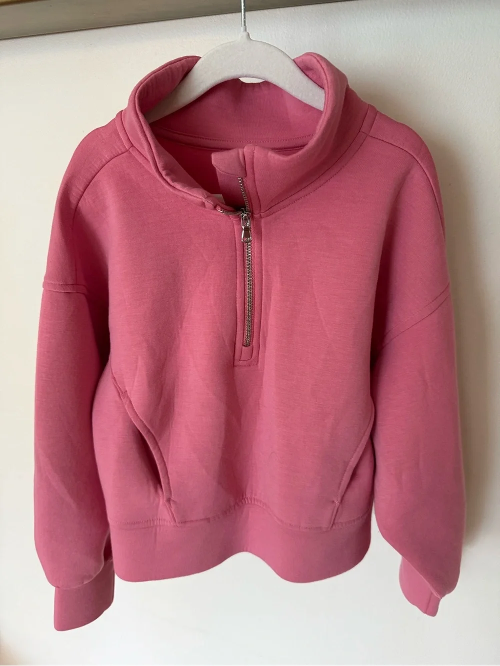Old Navy Pink Half-Zip Turtleneck Sweatshirt